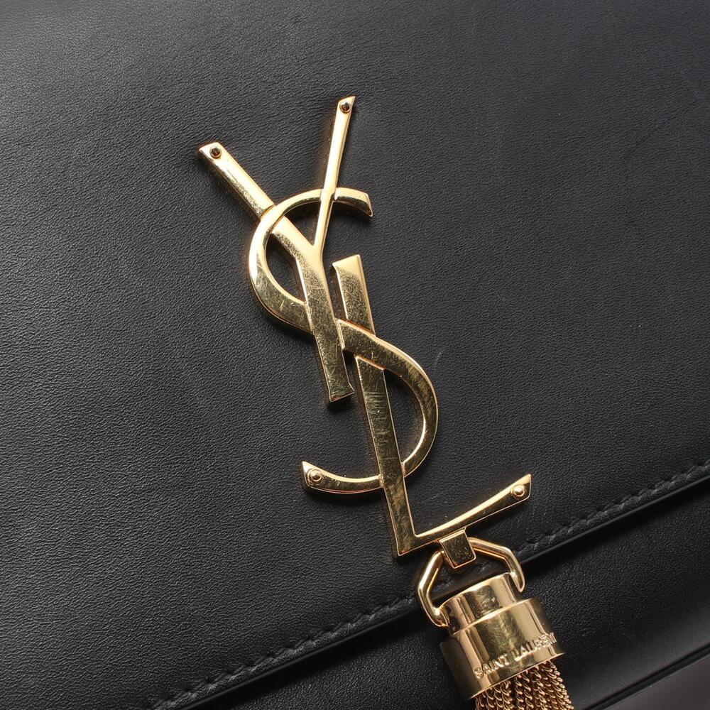 Saint Laurent Paris Kate Monogram Shoulder Bag Leather Black - Picture 9 of 12